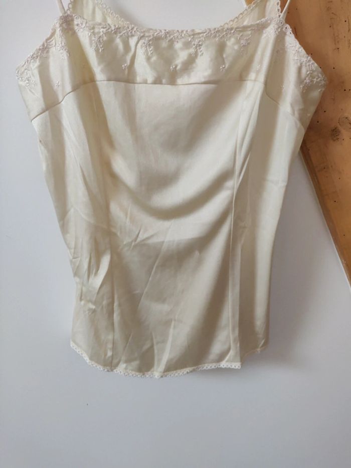Débardeur Minouche vintage couleur crème - photo numéro 5