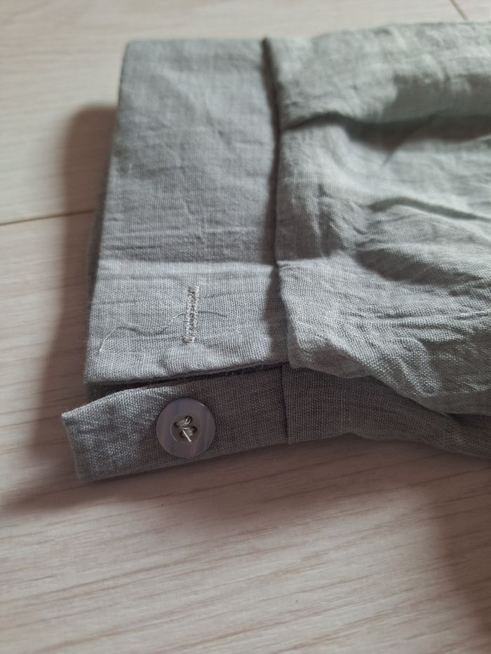 Chemise unie à col et manches longues QiQi - photo numéro 4