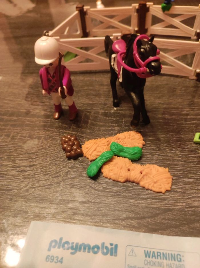Playmobil boxe avec cavalière
