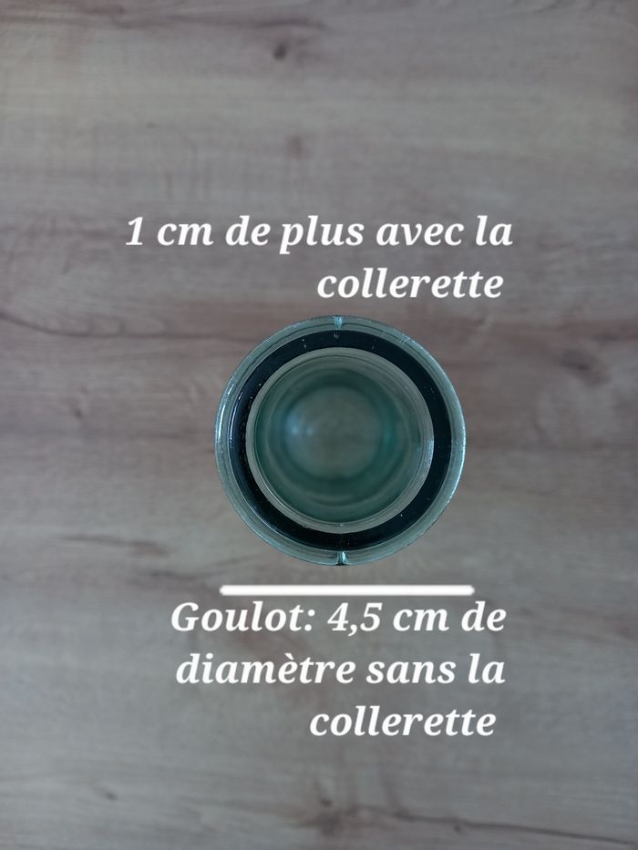 Bouteille de lait ancienne en verre soufflé. - photo numéro 5