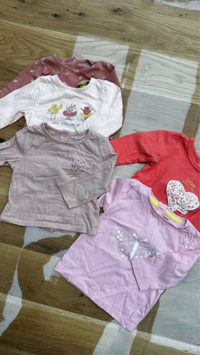 5 t-shirt manches longues 3m