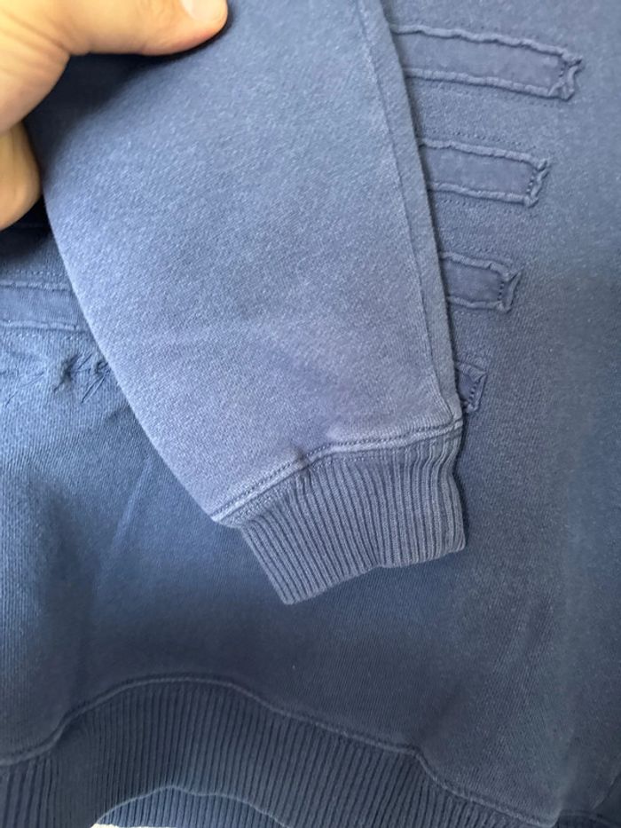 Pull Femme Tommy Hilfiger Bleu Marine – Drapeau ton sur ton – Taille M - photo numéro 9