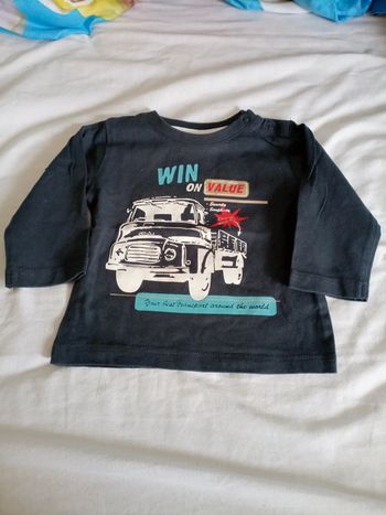 T shirt manche longue 3 mois camion