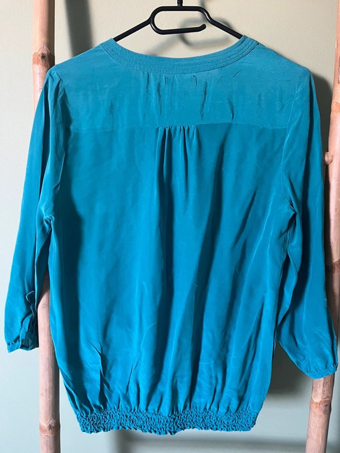 Blouse Bréal bleu turquoise - Taille 38 - photo numéro 4