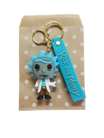 Porte-clés Rick et Morty avec pochette cadeau