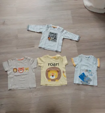 Lots 4 tee-shirts 6 mois