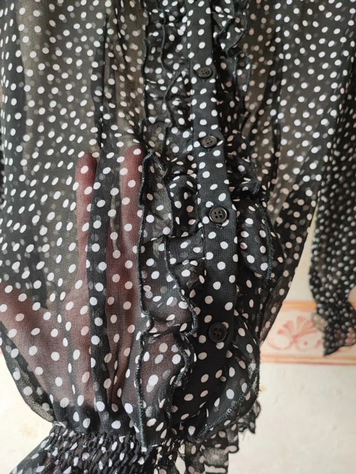 Blouse noire à pois - photo numéro 2