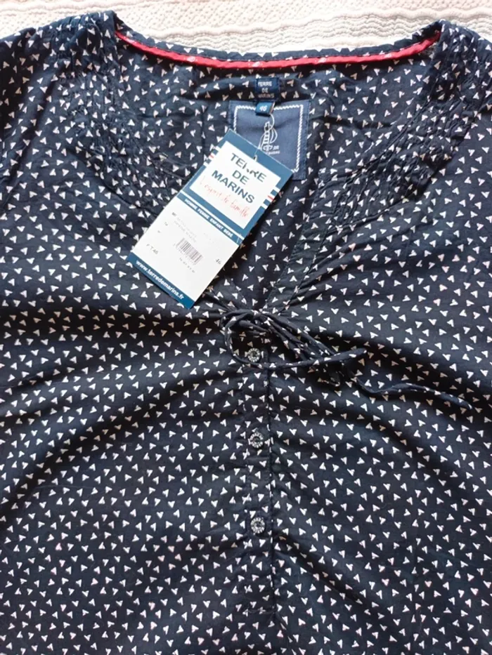 Chemise Terre de Marins t.46, 100% coton