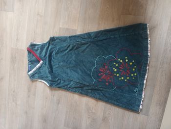 robe 10ans fille hiver  marque la compagnie des petits velours chaude bleu