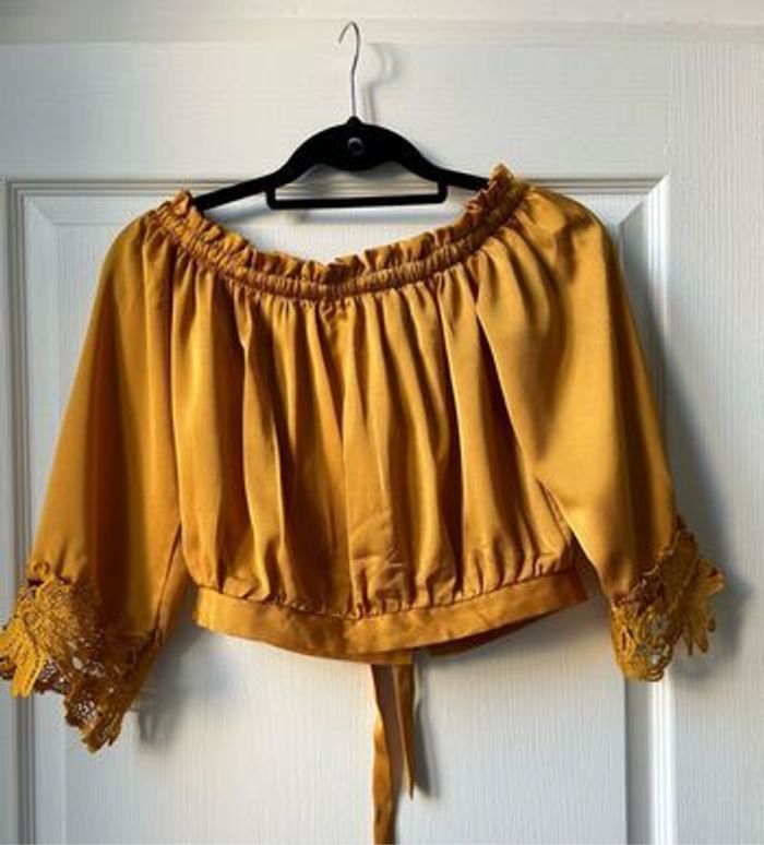Top crop couleur ocre Elenza by L&L – parfait pour Halloween . - photo numéro 10