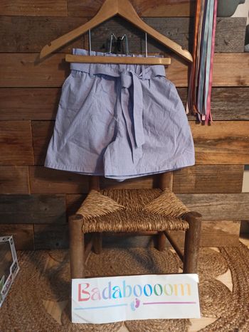 Short vichy mauve Uniqlo tbe