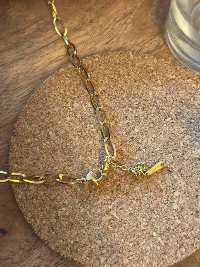 Collier pendentif en acier inoxydable pour femme, grande étoile de mer, perle d’eau douce naturelle - photo numéro 4
