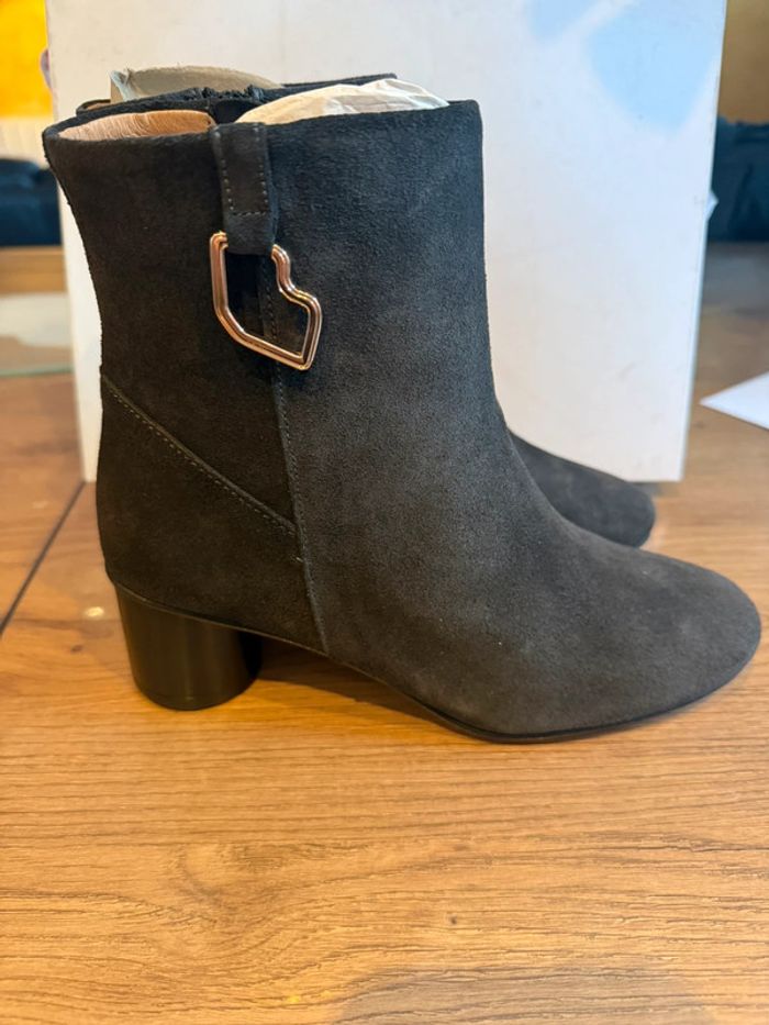 Bottines Louise Noire talon de 5cm - photo numéro 3