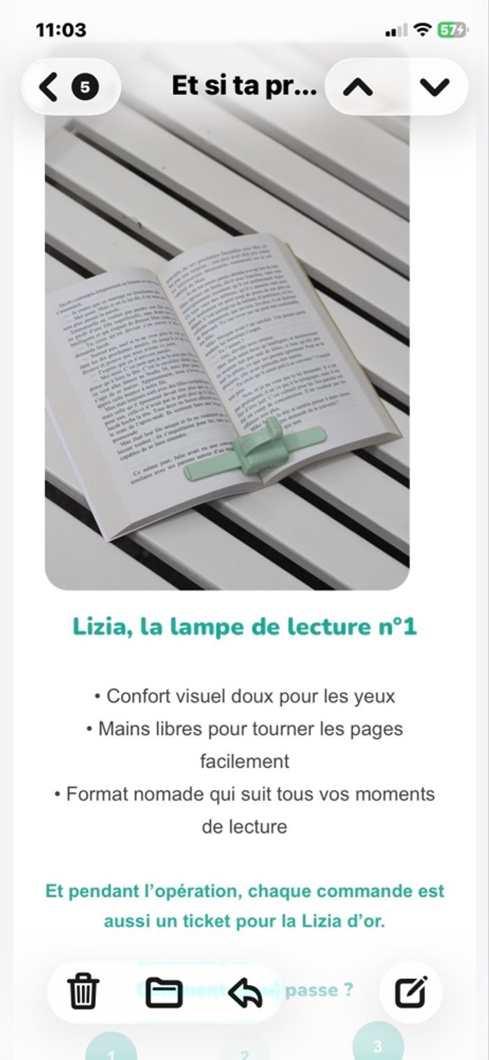 Lampe de lecture Lizia