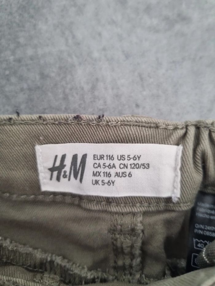 Jupe élastiquée à poches fille - Taille 5/6 ans (116cm) - H&M - Kaki - photo numéro 2