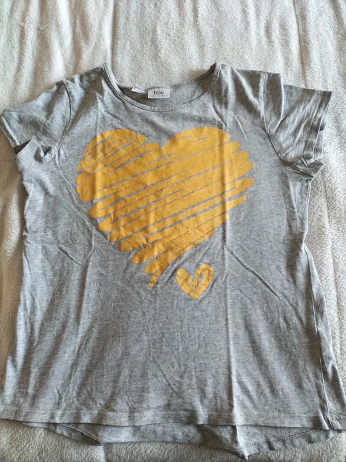 Maillot gris coeur bpc 14 ans