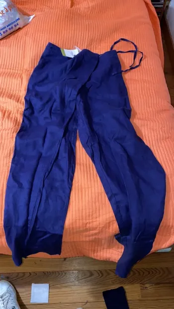 Pantalon large bleu marine