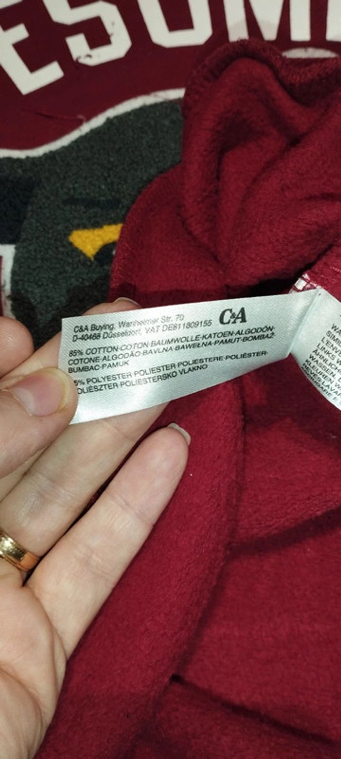 Sweat bordeaux C&A taille 8 ans - photo numéro 11