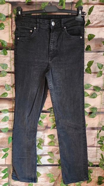 🌸Jeans noir Straight Ankle Lenght Taille 34  🌸