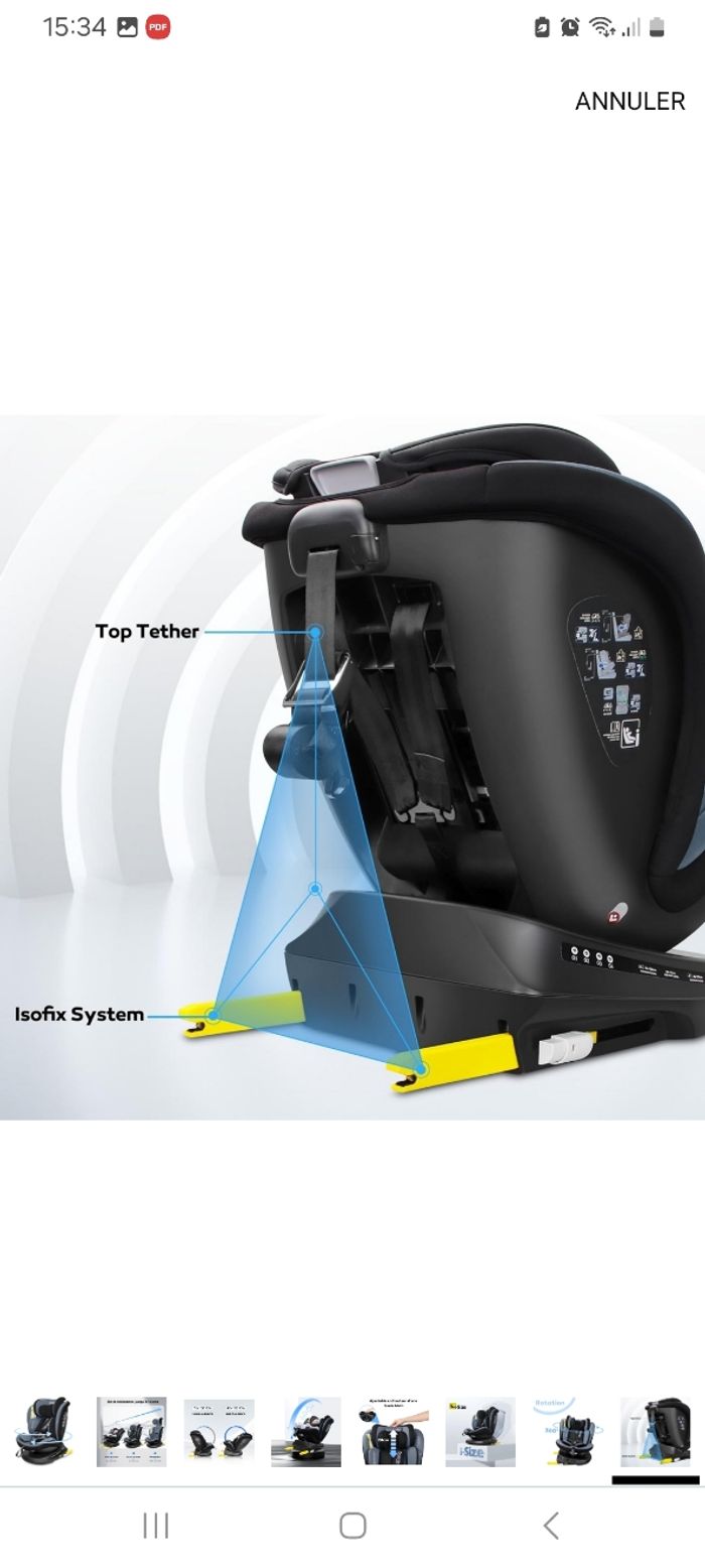 Siège auto Reeclo (naissance --->12ans) - photo numéro 7