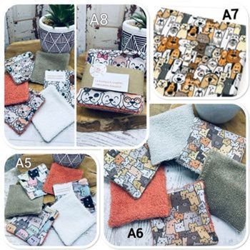 Lingettes lavable et réutilisable lot de 6