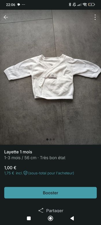 Layette 1 mois