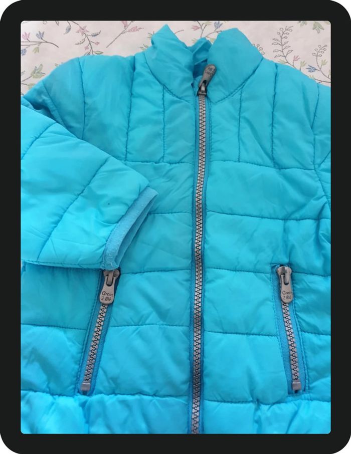 doudoune bleu turquoise Grain de blé 18 mois - photo numéro 2