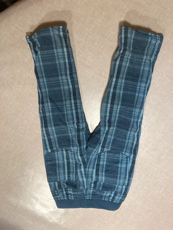 Pantalon réversible Vertbaudet bleu marine / carreaux – 2 ans (86 cm) - photo numéro 6