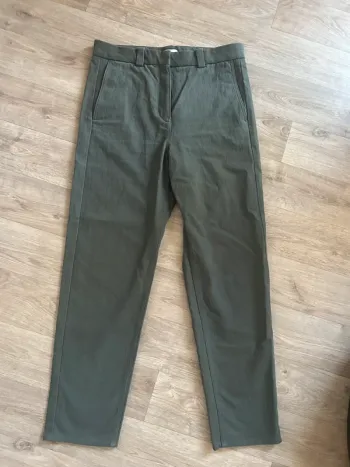 Cos pantalon, Chino, vert, kaki, coupe droite femme taille 38