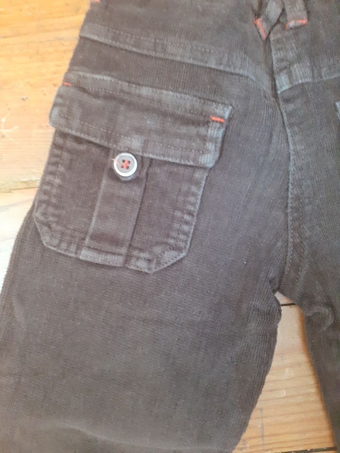 Pantalon en velours côtelé marron - photo numéro 6