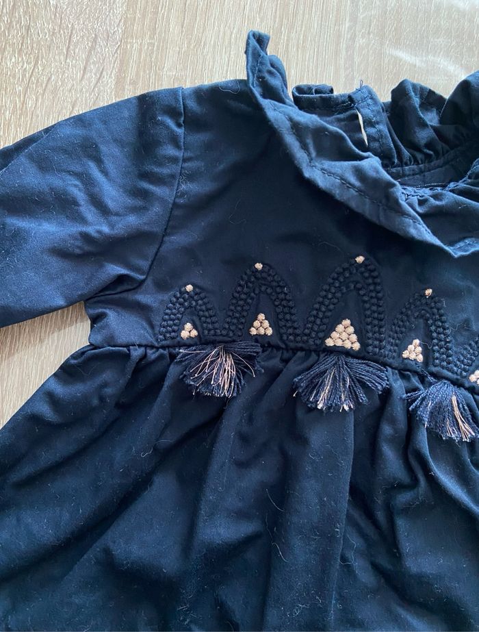 Robe bleu marine doré KIABI t.1m - photo numéro 2