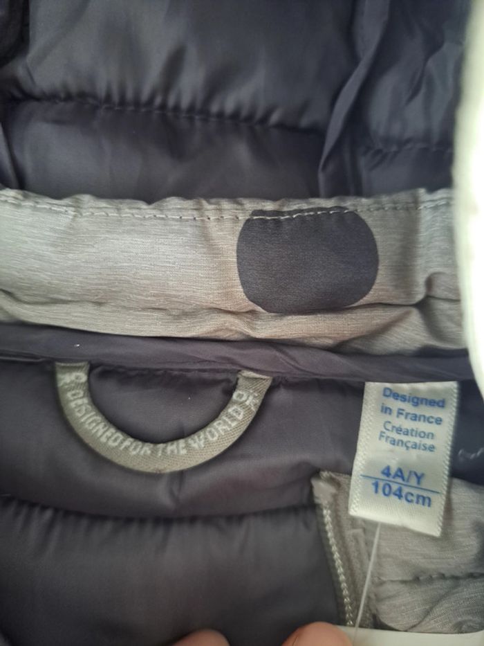 manteau 4 ans okaidi gris à pois - photo numéro 3