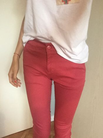 pantalon chino rose 16 ans tissaia