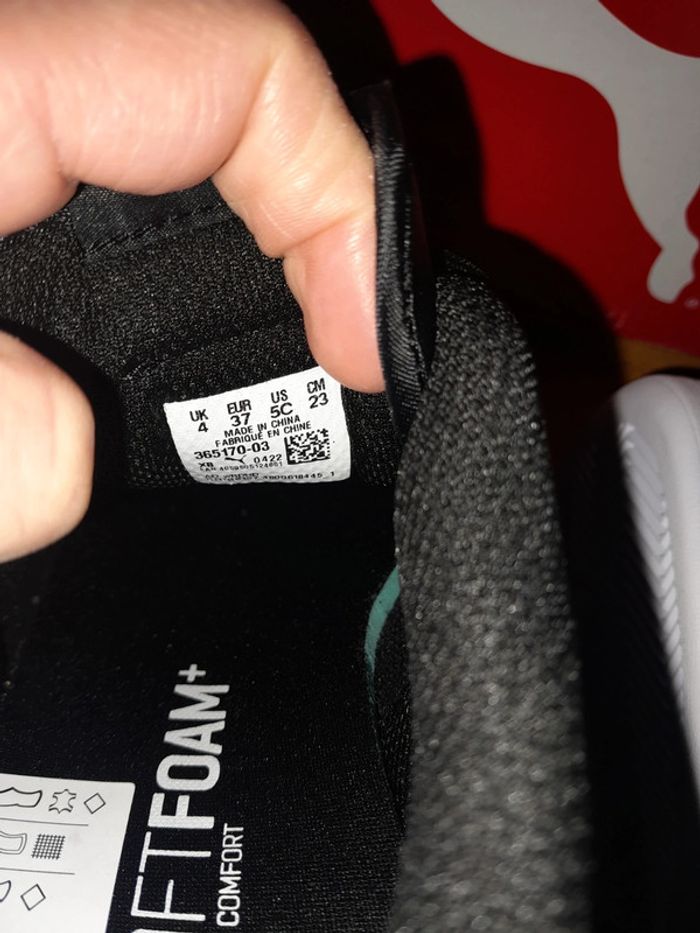 Puma smash noire et banche 37 neuve - photo numéro 6