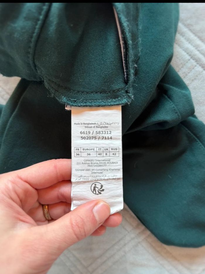 Legging vert - camaïeu - taille S - très bon état - photo numéro 6