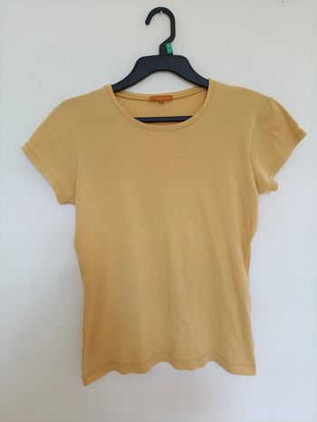T-shirt moutarde uni Dynam' Jeans vintage