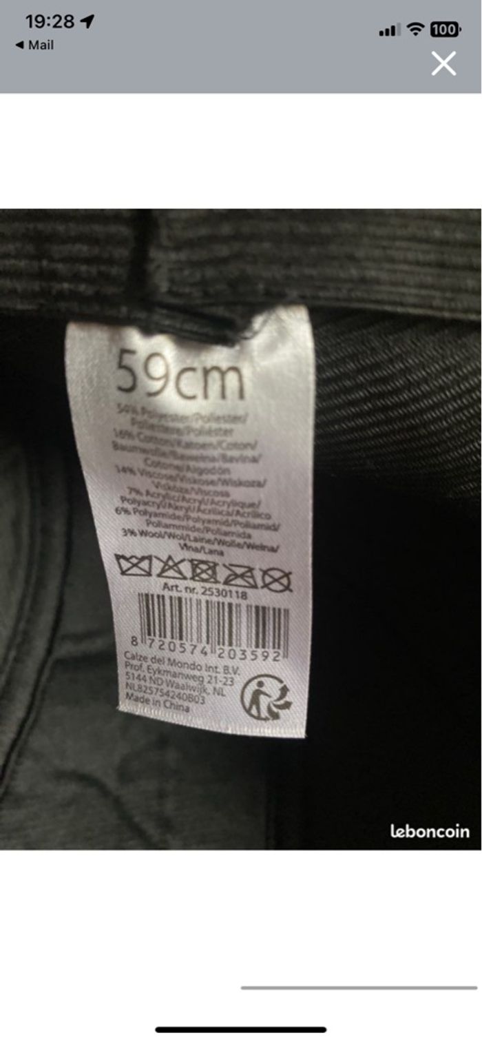 Casquette plate homme /59cm - photo numéro 2