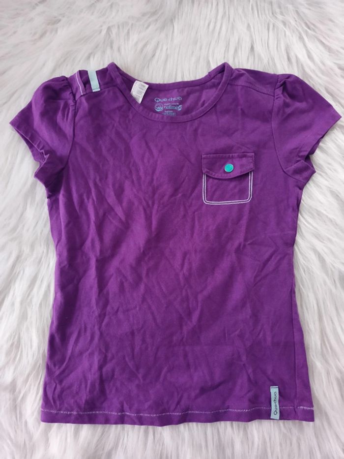 T shirt violet manches courtes quechua 10 ans N*0557