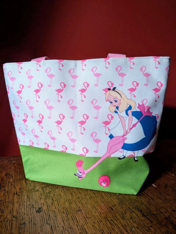 Sac tissu Alice flamant rose et hérisson - photo numéro 3