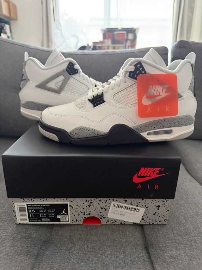 Air Jordan 4 rétro White Cément