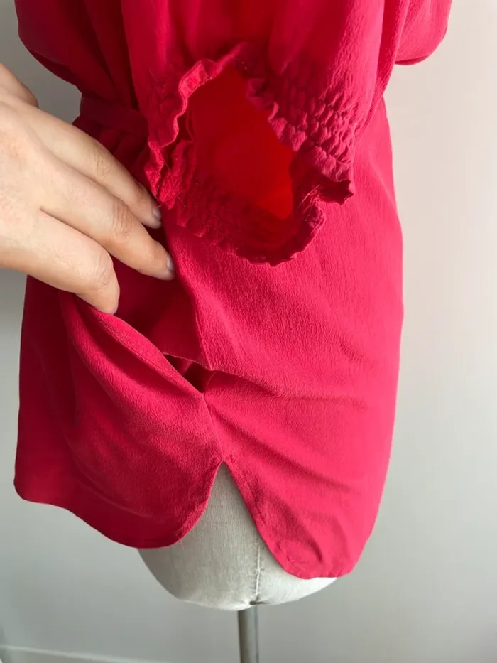 Blouse soie framboise Gérard Darel T.36 - photo numéro 7