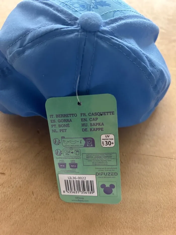 Casquette Stitch bleu - photo numéro 3