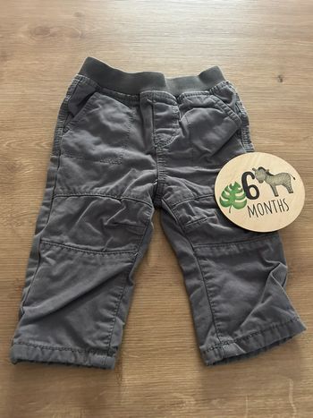 Pantalon en toile gris Obaïbi