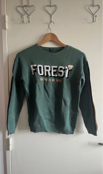 Pull vert coton Kiabi, taille 12ans