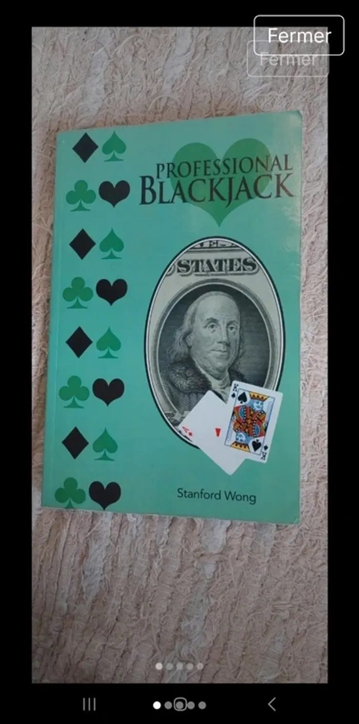 Livre Professional Blackjack de
Stanford Wong en anglais