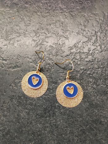 Boucles d'oreilles pendantes Coeur