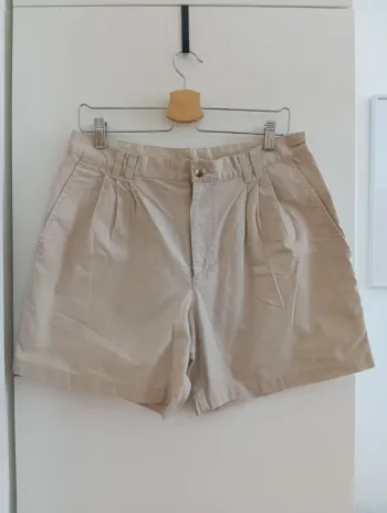 Short vintage coton beige