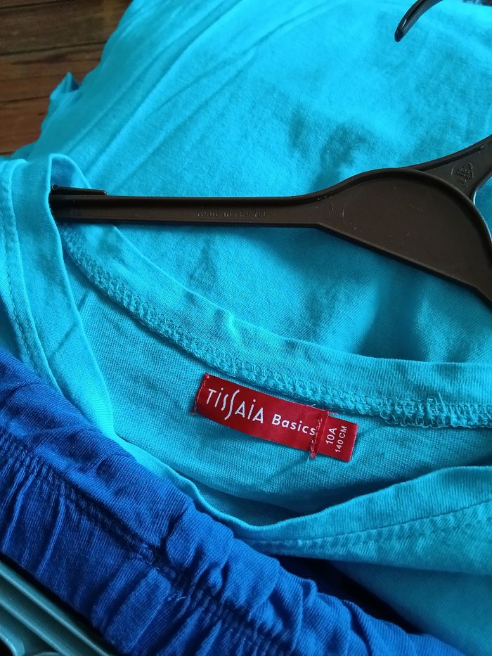 Pyjashort tissaia turquoise et multicolore - photo numéro 5