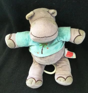 PELUCHE MUSICALE HIPPOPOTAME - INFLUX