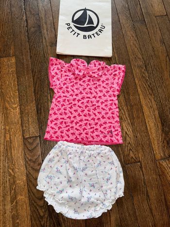 Haut et bloomer petit bateau 6 mois